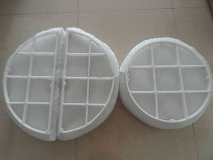 Two PVC embedded demister pad on the ground.