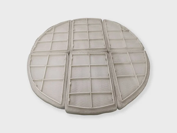 A FEP demister pad on the white background.