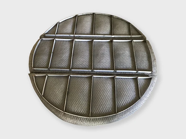 A piece of stainless steel mister pad on the white background.