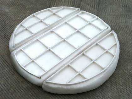 A drawer type PP demister pad on the ground.