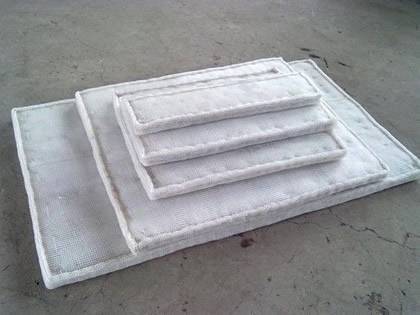 Five rectangular shape PTFE demister pads on the ground.