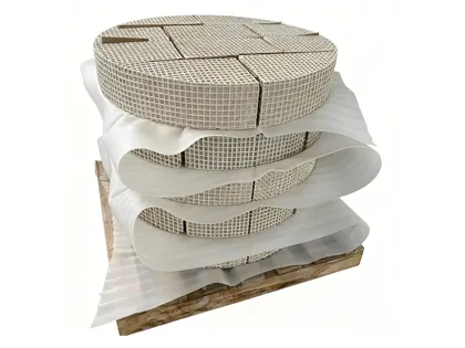 Overall view of S-type ceramic structured packing